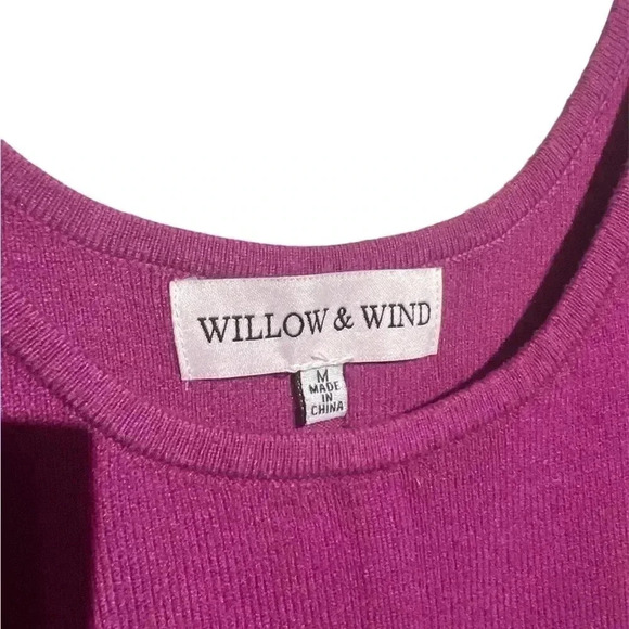 Wind and Willow Knit Midi Purple Bodycon Tank Dress Size Medium - Picture 5 of 6